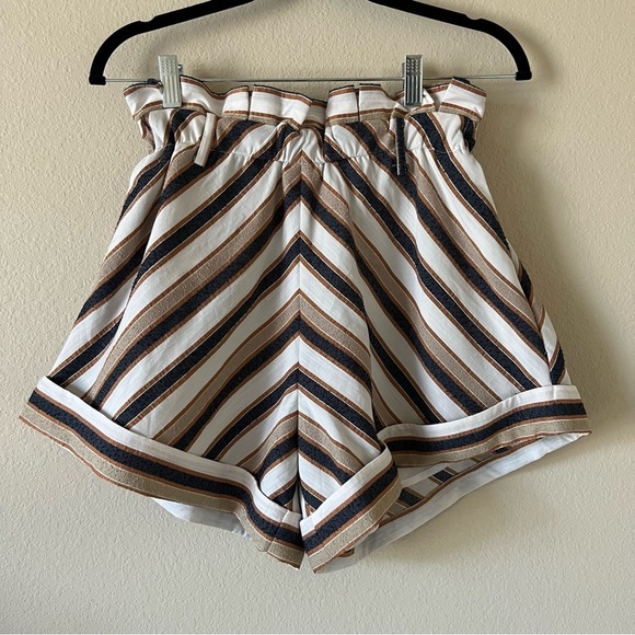 Prem the Label Striped Neutral Blazer Shorts Suit Set, size S - Picture 13 of 16